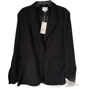 warehouse black blazer